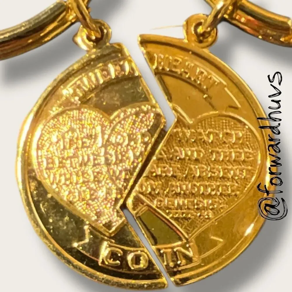 Bundle Sale 3 for $15 | Sweetheart Keychain Set – Split Heart – Genesis 31:49